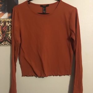 Ribbed Orange Long-sleeve🦋